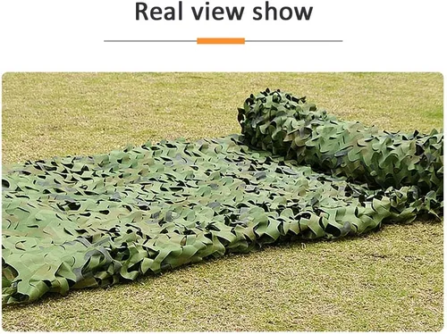 Vista 7 de 150D - Red de camuflaje para acampar y cazar, red de camuflaje de una sola capa, red de protección para exteriores