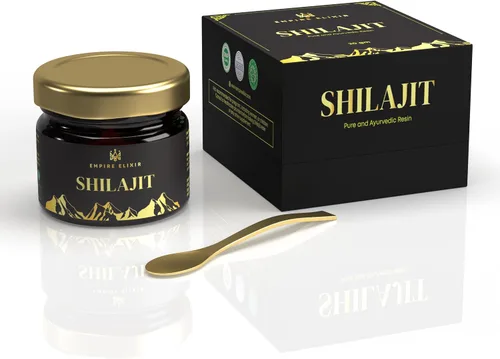 Vista 2 de Shilajit - Tarro de resina pura del Himalaya de 0.71 onzas – por Empire Elixir de alta potencia de grado dorado para hombres y mujeres Suplemento