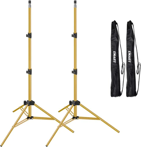 Vista 10 de EMART Soporte de luz de 7 pies para fotografía, soporte de trípode portátil para fotos y video, paquete de 2 soportes de iluminación con funda