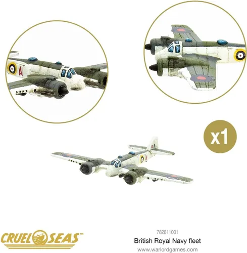 Vista 5 de Cruel Seas Warlord British Royal Fleet 1:300 WWII Naval Militar Wargaming Kit de modelo de plástico 782611001