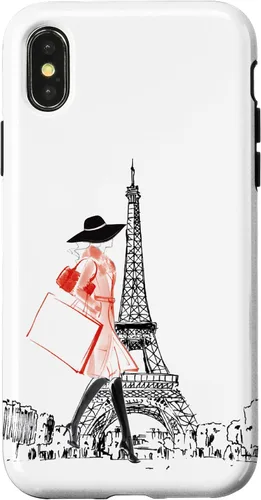 Vista 5 de Vintage Paris Woman - Funda de la Torre Eiffel para iPhone 17
