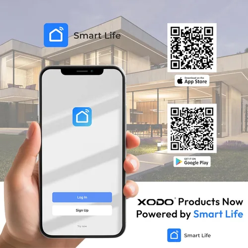 Vista 5 de XODO Cámara de seguridad inalámbrica, E6 IP 1080P HD Plug-in Cámara WiFi interior para seguridad del hogar/monitor de bebé/mascota/niñera, detección