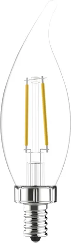 Vista 9 de GE Refresh Bombillas LED, 40 W, luces de vela de luz diurna, bombillas decorativas transparentes, base pequeña (paquete de 2)