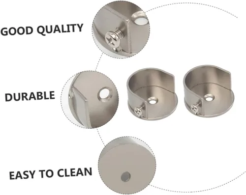 Vista 5 de Zerodeko Soportes para barra de cortina, 2 piezas, soporte de pared para decoración de ventanas