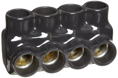 Vista 5 de Morris Productos 97643 Conector multi-cable, aislado, entrada dual, negro, 3 puertos, 250 - 6 rango de cables, 5/16" Allen Hex 3 Puertos, 250 - 6