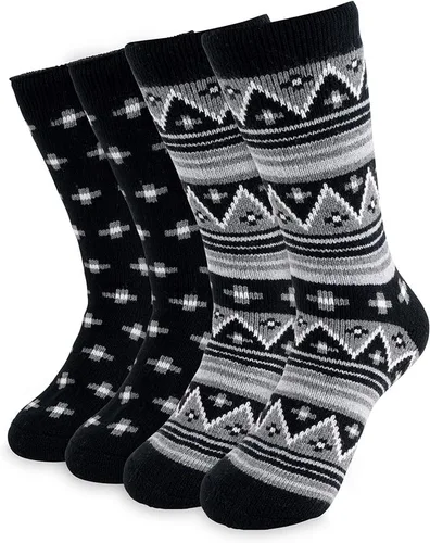 Vista 4 de HOT FEET Thermal Socks for Men 24 Pack, Extreme Cold Boots Socks -Winter Insulated Socks, Cold Weather Size 6-12.