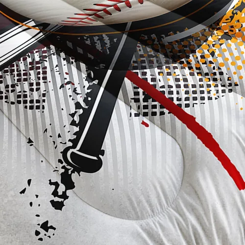 Vista 3 de AILONEN Juego de edredón de béisbol tamaño individual, juego de ropa de cama para niños, cama deportiva para niños en una bolsa, 1 juego de edredón