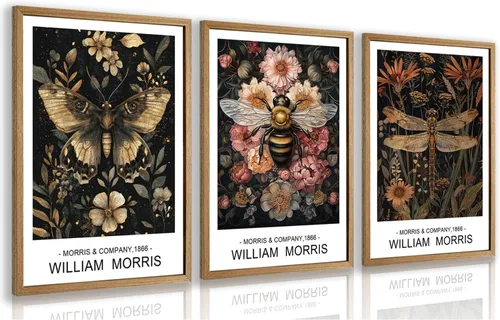 Vista 14 de Cyebmo Juego de 3 pinturas enmarcadas de animales del bosque, decoración de pared de animales salvajes del bosque, decoración de pared, pintura