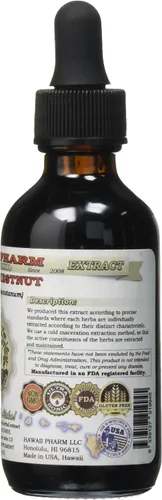 Vista 3 de Hawaii Pharm Extracto líquido sin alcohol, castaño de indias (Aesculus hippocastanum) Nueces secas Glicerita 2 oz