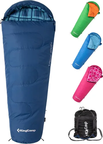 Vista 8 de KingCamp 45°F Kids Sleeping Bag, 100% Flannel Sleeping Bag for 10-12 Child