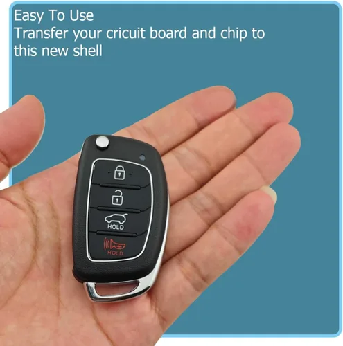 Vista 6 de Funda de repuesto para llavero para Hyundai Sonata Santa Fe con control remoto