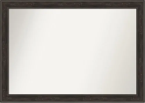 Vista 43 de Amanti Art Espejo de baño marrón para sobre el fregadero, 24 x 24 pulgadas, espejo de tocador cuadrado marrón Caleb, marco de madera rústica