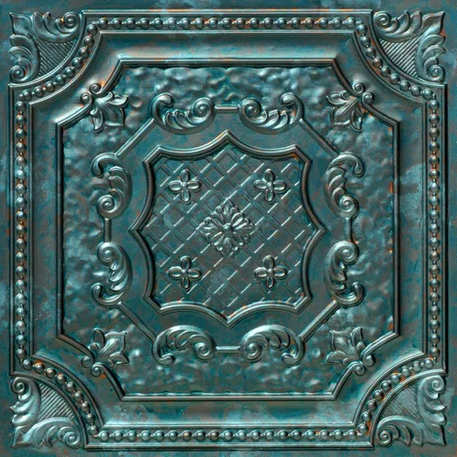 Vista 28 de DCT04 Elizabelthan Shield - Azulejo de techo de PVC de 2 x 2 pies (cubiertas / 200 pies cuadrados), gris pardo antiguo, 50 piezas Antique taupe