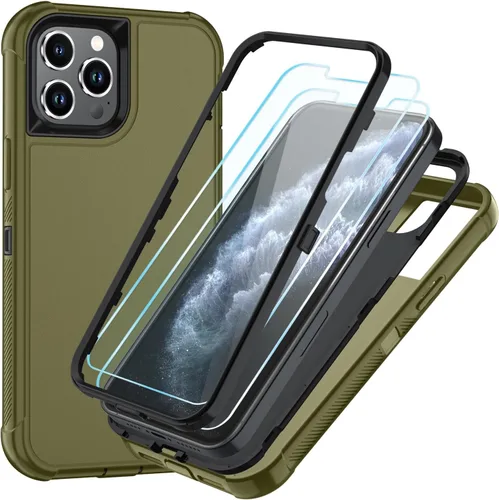 Vista 13 de SunStory Funda compatible con iPhone 11 con protector de pantalla HD, 3 capas de alta resistencia de cuerpo completo, funda protectora híbrida 3