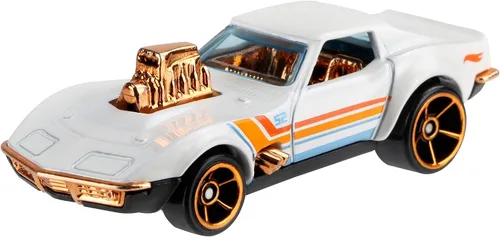 Vista 2 de Hot Wheels 2020 Pearl and Chrome 5/6 - '68 Corvette Gas Monkey Garage (blanco)