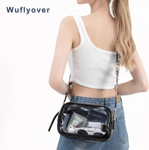 Vista 2 de Wuflyover Clear Purse for Women, Clear Bag for Stadium Events.