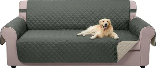 Vista 134 de U-NICE HOME Funda para sillón reclinable, reversible, con correas elásticas, resistente al agua, protege de perros y mascotas, sillón pequeño