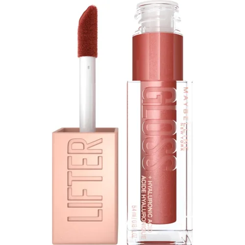 Vista 15 de Maybelline Lifter Gloss, Brillo de Labios Hidratante con Ácido Hialurónico, Alto Brillo para Labios Más Llenos, Perla, Perla Plateada Transparente