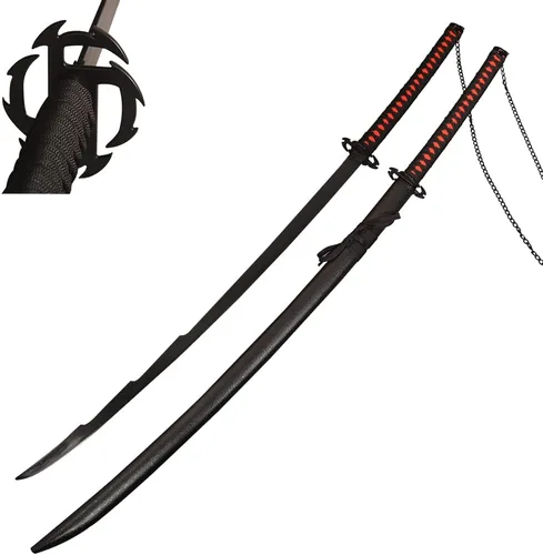 Vista 8 de Kurosaki's Tensa Zangetsu Version 2 Samurai Sword Anime Katana for Cosplay, Collection, Display