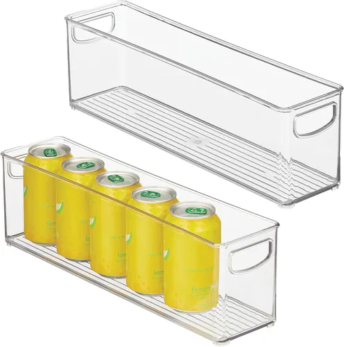 Vista 12 de iDesign - Contenedor apilable de plástico reciclado, perfecto para guardar bolsas de leche materna, transparente Perfect to Hold Breast Milk Bags