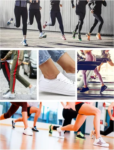 Vista 8 de Rolxmed Calcetines tobilleros deportivos de moda invisibles para entrenamiento, correr, ejercicio, rutina, mujeres y hombres (2 pares)
