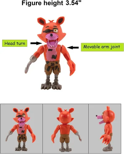 Vista 4 de NA Toysvill FNAF - Figuras de acción (juego de 6 piezas) Juego de figuras inspiradas en Five Nights at Freddy's Toys Figuras, adornos