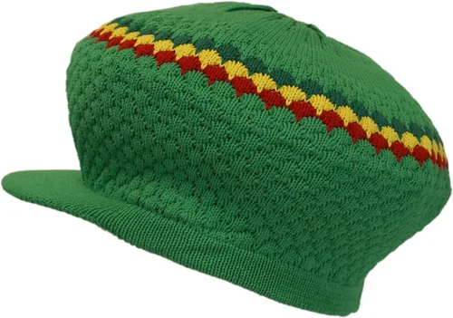 Vista 17 de Shoe String King SSK Rasta Knit Tam Hat Dreadlock Gorra con múltiples diseños y tamaños.