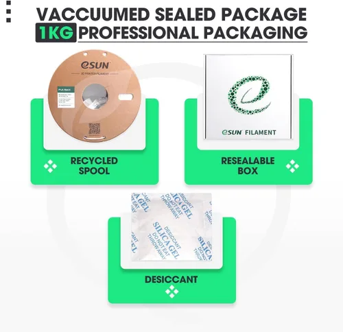 Vista 5 de eSUN Filamento PLA Basic de 0.07 in, naranja, carrete de 2.2 libras 1.anaranjado