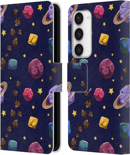 Vista 102 de Head Case Designs Officially Licensed Carla Morrow Colorful Space Dice Patterns Leather Wallet Case Compatible with Samsung Galaxy A07 4G