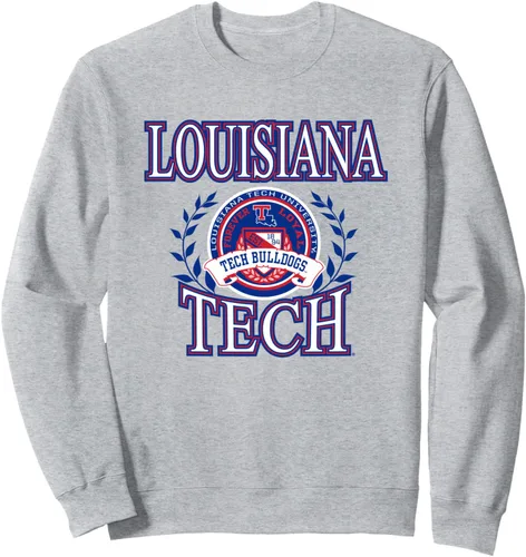 Vista 3 de Louisiana Tech Bulldogs Laurels Logo - Sudadera con licencia oficial, Negro