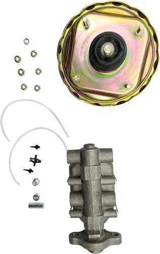 Vista 8 de 7 "Zinc Dual Power Brake Booster Con 1" Bail Top Master Cylinder Kit Booster Kit de conversión RSRB03123