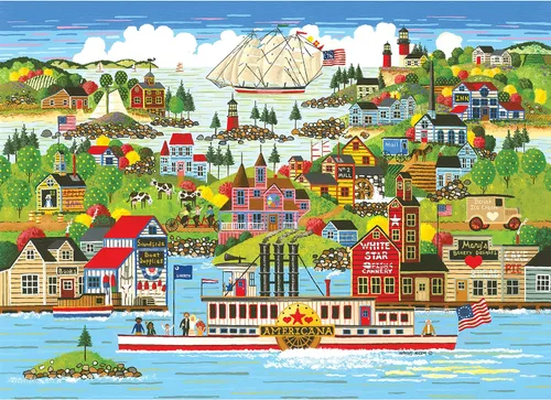 Vista 3 de RoseArt - País de origen- The Americana - Rompecabezas de 1000 piezas para adultos