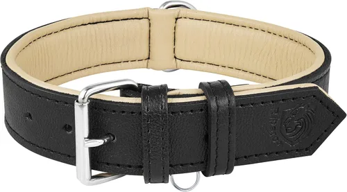 Vista 9 de Riparo Collar de perro de cuero ajustable – Collar de perro ancho resistente para perros pequeños, medianos, grandes y extra grandes con soporte Agua
