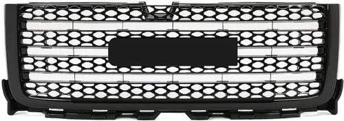 Vista 2 de KUAFU Rejilla de parachoques delantero compatible con Chevy Silverado GMC Sierra 2500 3500 HD 2011-2014 con emblema de repuesto para 20966057