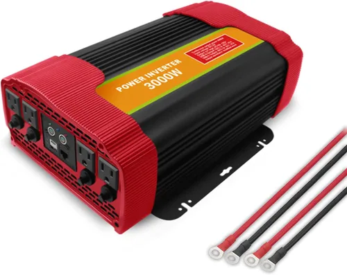 Vista 9 de BYGD Inversor de corriente de 500 W CC 12 V a CA 110 V con 2 salidas de CA
