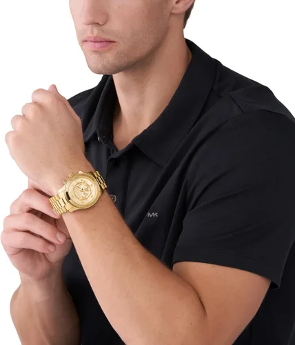Vista 34 de Michael Kors Runway - Reloj cronógrafo de acero inoxidable para hombre con correa de acero o silicona