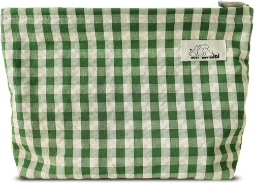 Vista 24 de HAPPYHEIDI Bolsa de maquillaje grande bolsa de cosméticos de viaje, bordado Teabreak Negro Floral