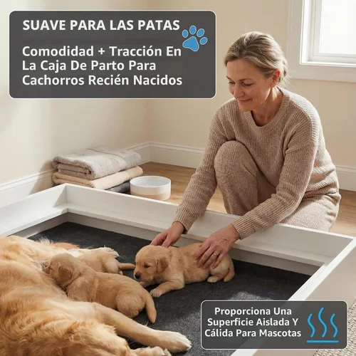 Vista 4 de Drymate Alfombrilla Forro para Caja de Parto, Lavable a Máquina, Súper Absorbente, Impermeable, Secado Rápido, Antideslizante, Reutilizable
