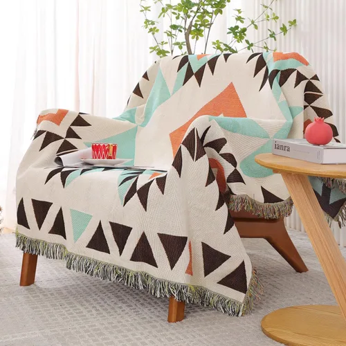 Vista 11 de Luxlovery Manta Aztec Boho Sherpa estilo navajo del suroeste, ligera y cálida, 35 x 59 pulgadas, color óxido de calabaza Aima
