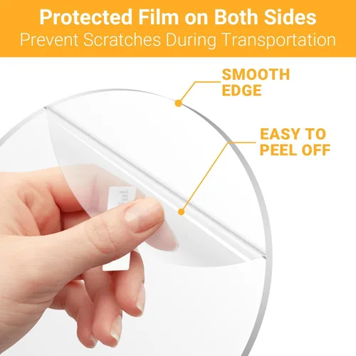 Vista 3 de Gartful 4 piezas de hojas acrílicas para base de luz, tablero de plexiglás transparente, panel de vidrio de plástico de 0.08" (2 mm) de grosor