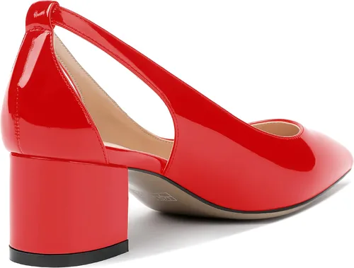 Vista 5 de MERRORI Zapatos de tacón bajo con punta puntiaguda para mujer de 2 pulgadas