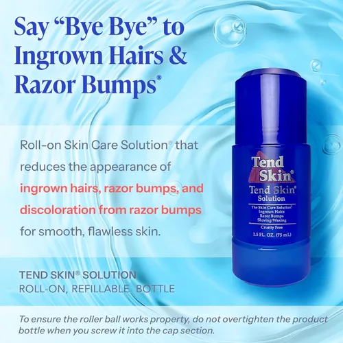 Vista 2 de Tend Skin, Solución para el Cuidado de la Piel, Rellenable, Roll On, 2.5 onzas Solución para quemaduras antiestéticas de afeitar, tóner posterior