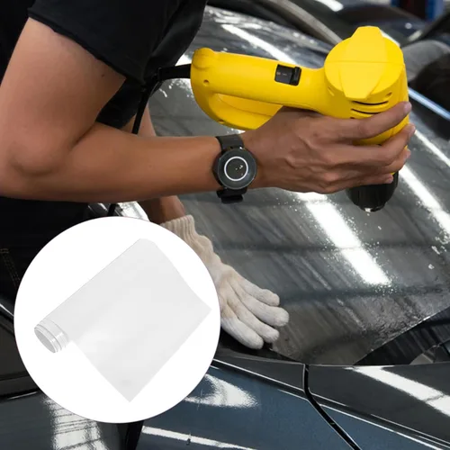 Vista 8 de VOSAREA Película de protección de pintura transparente para automóvil, película protectora interior a granel de 9.8 ft, envoltura de cubierta
