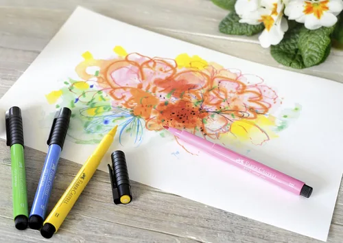 Vista 2 de Faber-Castell 267420 Pincel Pitt Tonos Pastel (12 unidades)
