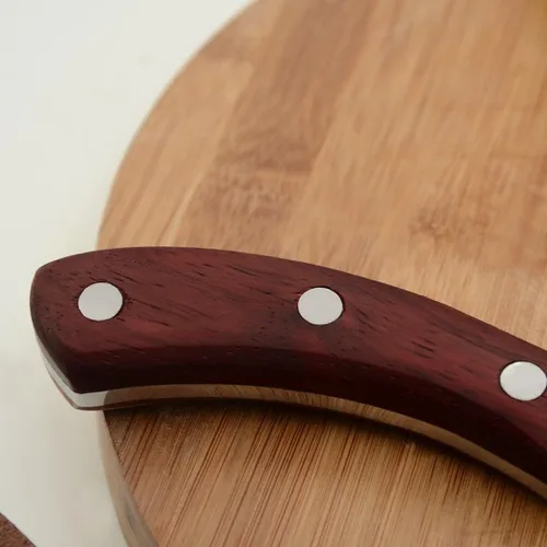 Vista 7 de Lifespace Cuchillo de chef estilo vikingo con mango de madera y funda