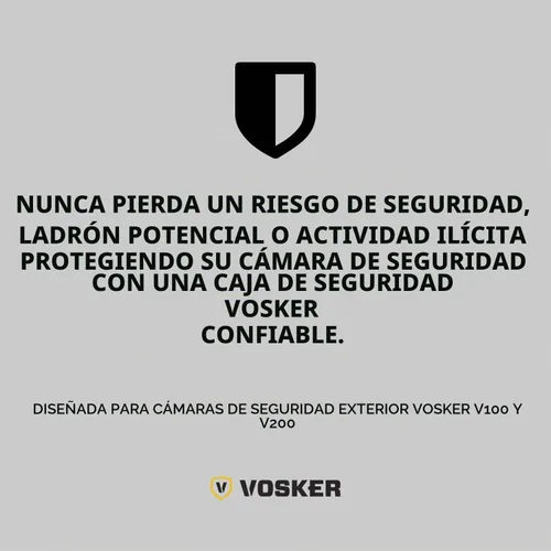 Vista 2 de Vosker V100 y V200 - Caja de seguridad impermeable para cámara al aire libre - Funda protectora de acero resistente Resistente a la intemperie y a