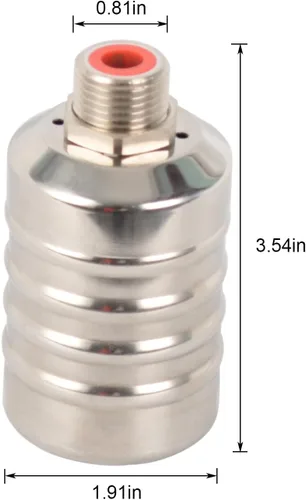 Vista 2 de Válvula de flotador de acero inoxidable 304 de entrada superior de rosca macho de 1/2" mini válvula de flotador de control automático de nivel