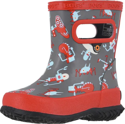 Vista 4 de BOGS Botas de lluvia de goma impermeables para niños y niñas Negro