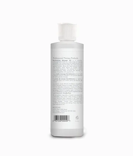 Vista 2 de Biotone Aceite de masaje revitalizante sin perfume, 8 onzas