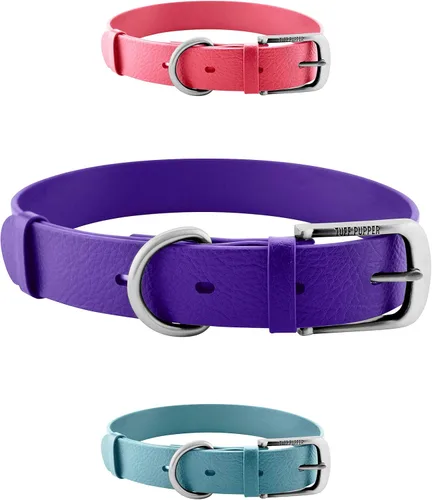 Vista 16 de Tuff Pupper Collar para Perro Clásico Resistente 10 Veces Más Fuerte que el Cuero Collar para Perro 100% Impermeable y Libre de Olores